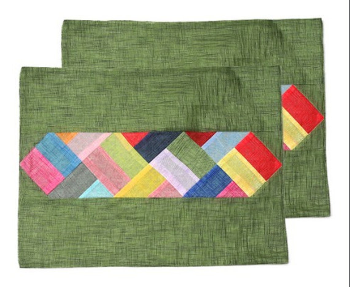 Ramie Korean Patchwork Placemat/ Table Mat/ Korean Traditional Etsy