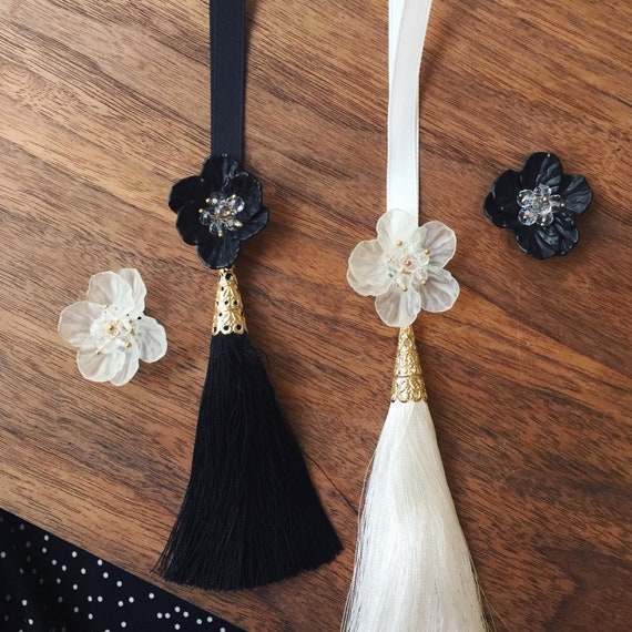 ノリゲ、美しい韓国の伝統的な韓服アクセサリー、花飾りタッセル