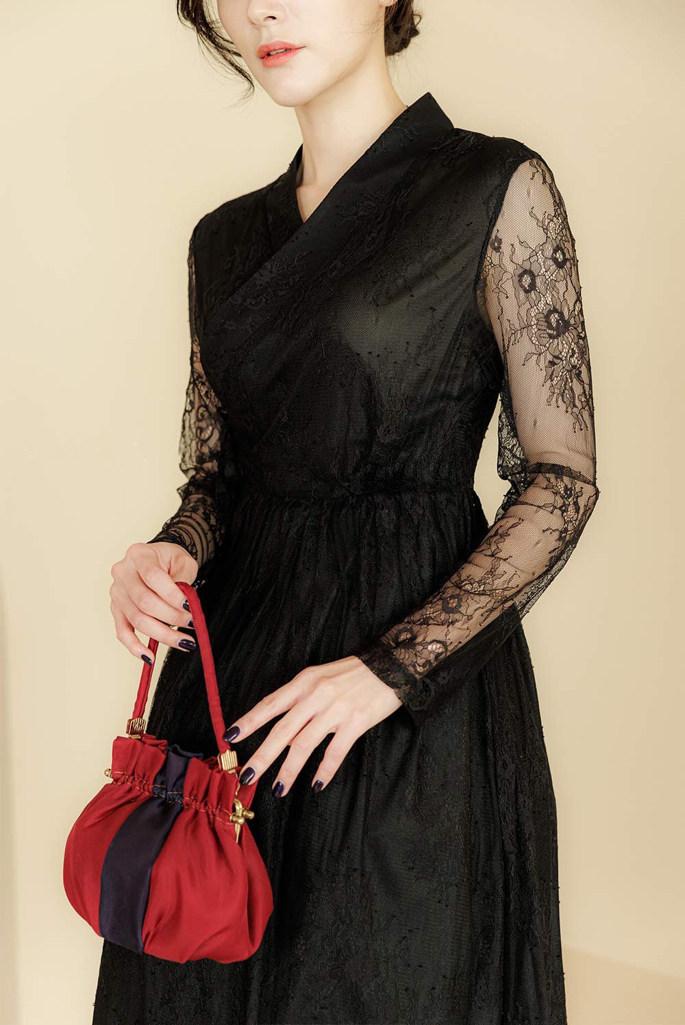 chinese dress ladies Black Tulle Off Shoulder Tulle Long Prom Dress Black Evening Dress US 4 / Custom Color main image 1