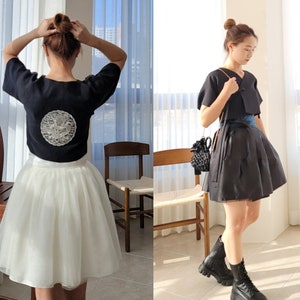 Hanbok Short Sleeve Cropped Jeogori Blouse, Korean Modern Hanbok Top Jacket Casual Party Clothing, Modernized Daily Hanbok Summer Shirt