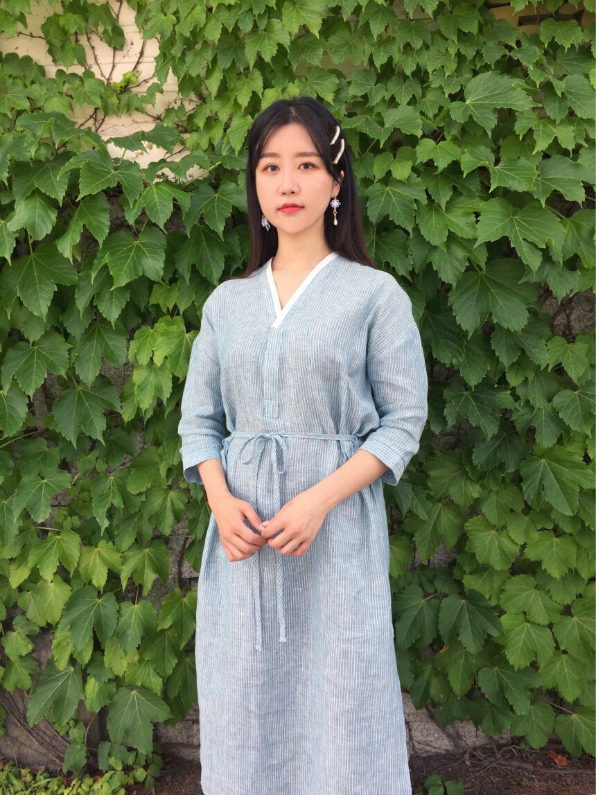korean linen dress Fuchsia Pink Korean Linen Halter Maxi Summer Dress by CLOS at Pernia's Pop Up Shop 2026