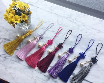 Norigae, schönes traditionelles koreanisches Hanbok-Accessoire, Ornament-Quaste Norigae, traditionelle koreanische Quaste