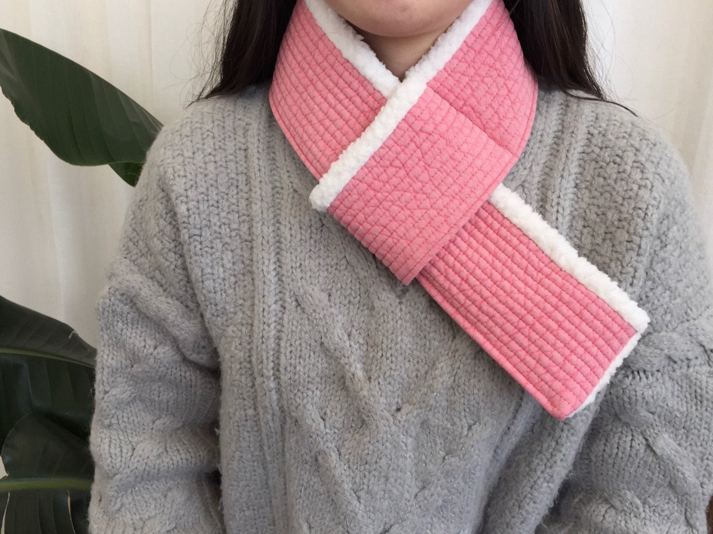 Hanbok Neck Warmers, Korean Traditional Winter Scarf, Neck