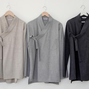 Hanbok Shirt for Men, Korean Modern Hanbok Top Jacket Casual Party Clothing, Modernized Daily Hanbok Shirt