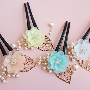 Hanbok Hairpin, Korean Traditional Hanbok Hair Pin Hair Stick Accessory, Decorative Flower Ornament Hair Piece for Women