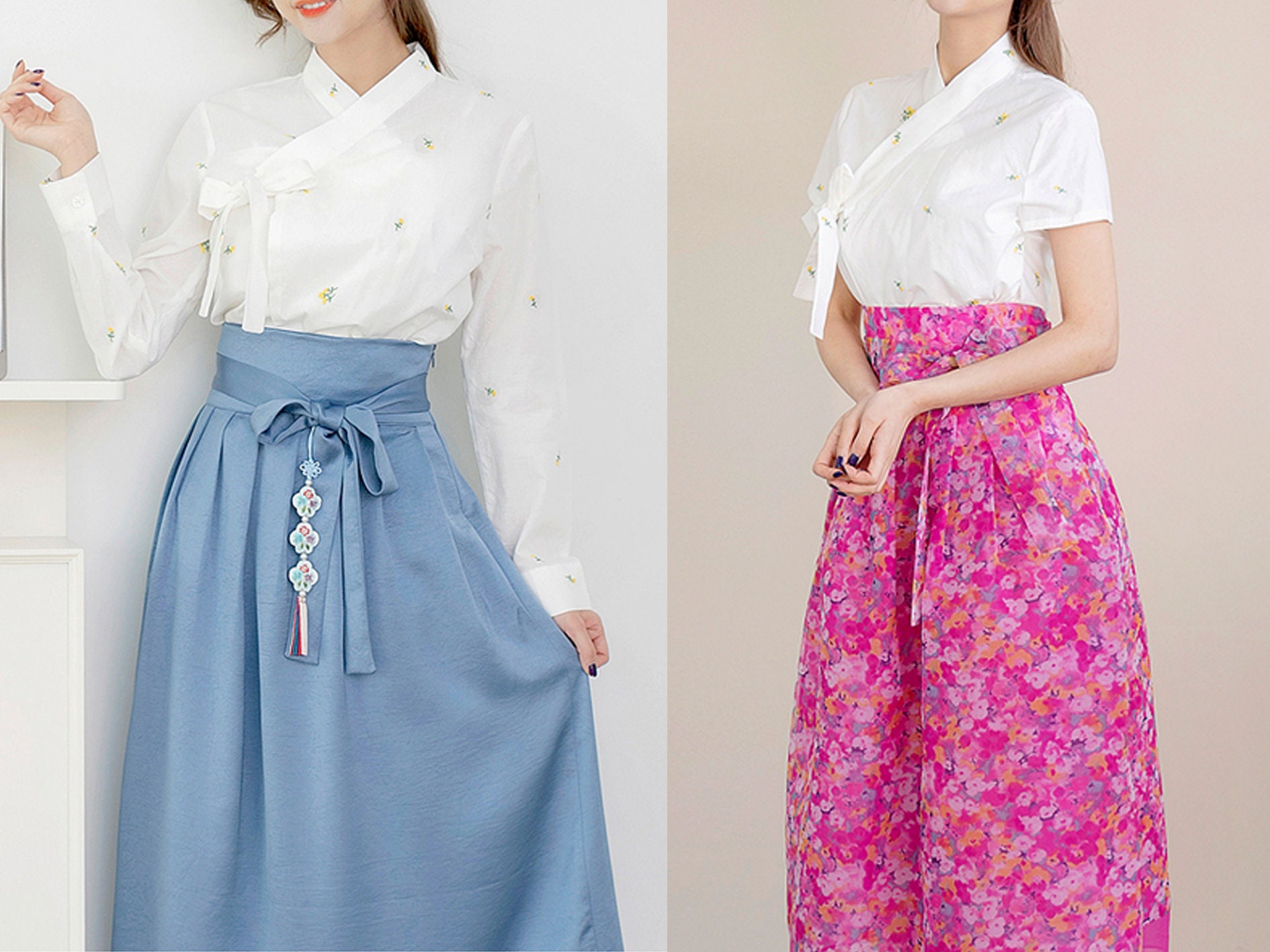 Hanbok Petticoat for Women, Beautiful Korea Traditional Dress Hanbok Inner  Skirt Petticoat, White Inner Hanbok Skirt 