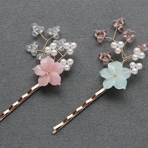 Hanbok Hair Clip, Korean Traditional Hanbok Hair Pin Flower Accessory, Beautiful Hair Slide, Decorative Flower Ornament Hair Piece