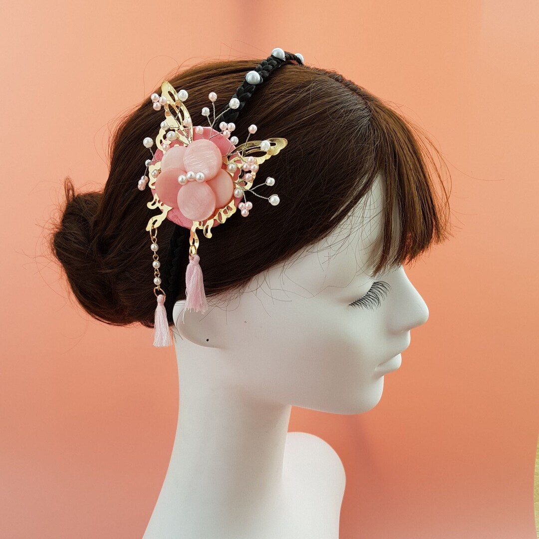 ヘアアクセサリー Dahlia shrinking embroidery headband Dahlia shrinking embroidery headband カチューシャ ミューラル