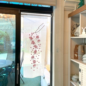 koreanischer Stickerei-Hanfvorhang / Korea traditionelle Wanddeko, koreanischer Stoff-Kunst-Türvorhang, Fensterdekoration, Fensterbehandlungsdekoration