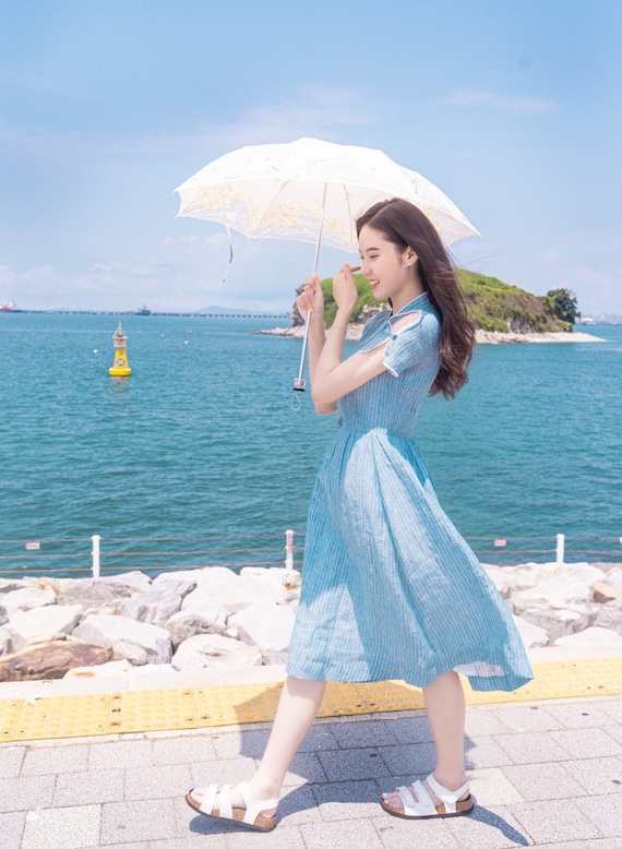 fitted lace wedding dress Casual Stand Collar Folds Bodycon Summer Dress Female Draped Korean Fa –  wanahavit