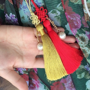 Norigae, schönes traditionelles koreanisches Hanbok-Accessoire, Ornament-Quaste Norigae, traditionelle koreanische Quaste