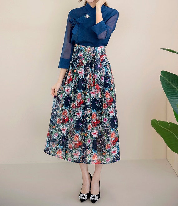 Modern hanbok skirt top