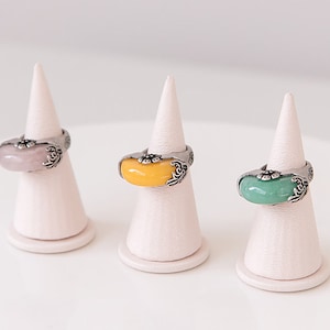 Jade Ring, Korean Traditional Hanbok Accessory, Adjustable Design Jade Ring