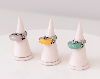 Jade Ring, Korean Traditional Hanbok Accessory, Adjustable Design Jade Ring