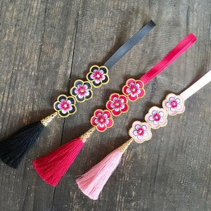 Norigae, Beautiful Korean Traditional Hanbok Accessory, Rose of Sharon Ornament Tassel Norigae, Korea Traditional Tassel