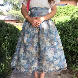 Blue Hangul Wrap Skirt main image 1