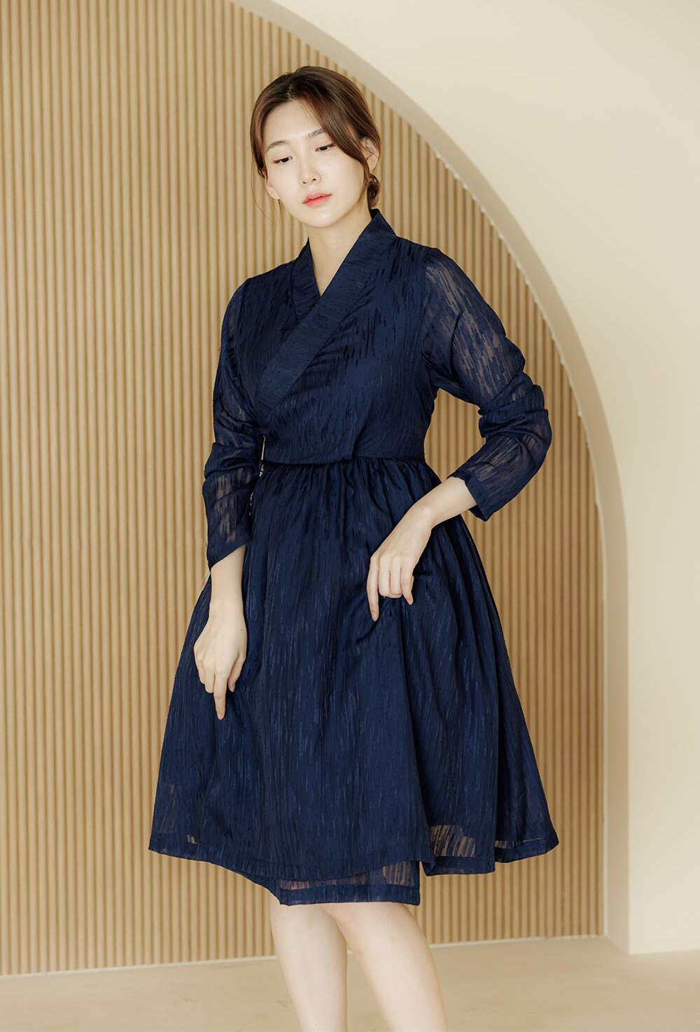 elegant korean dress Fairycore Flower Long Evening Dress Women Korean Style Puff Sleeve Tun –  Pbong main image 0