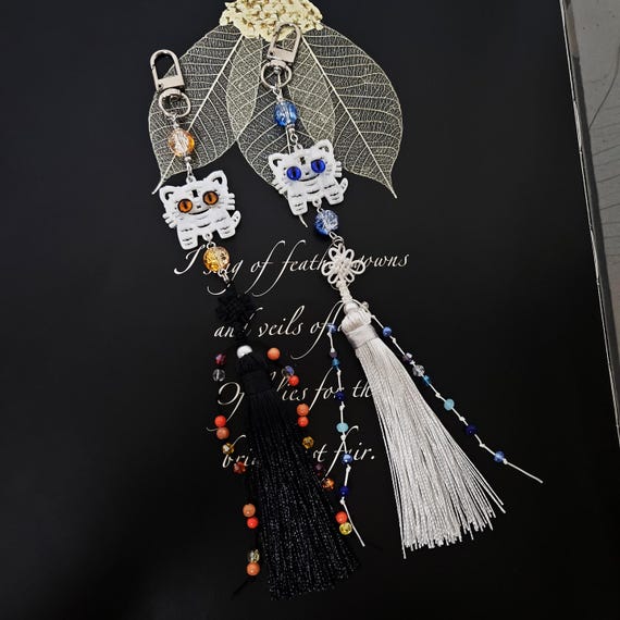 Tiger Charm Tassel Ornament Norigae Keychain, Korean Traditional