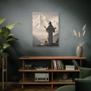 Jesus wall art gift for Christian mustard seed wall art canvas gift for pastor church decor for home wall art religious faith art gift