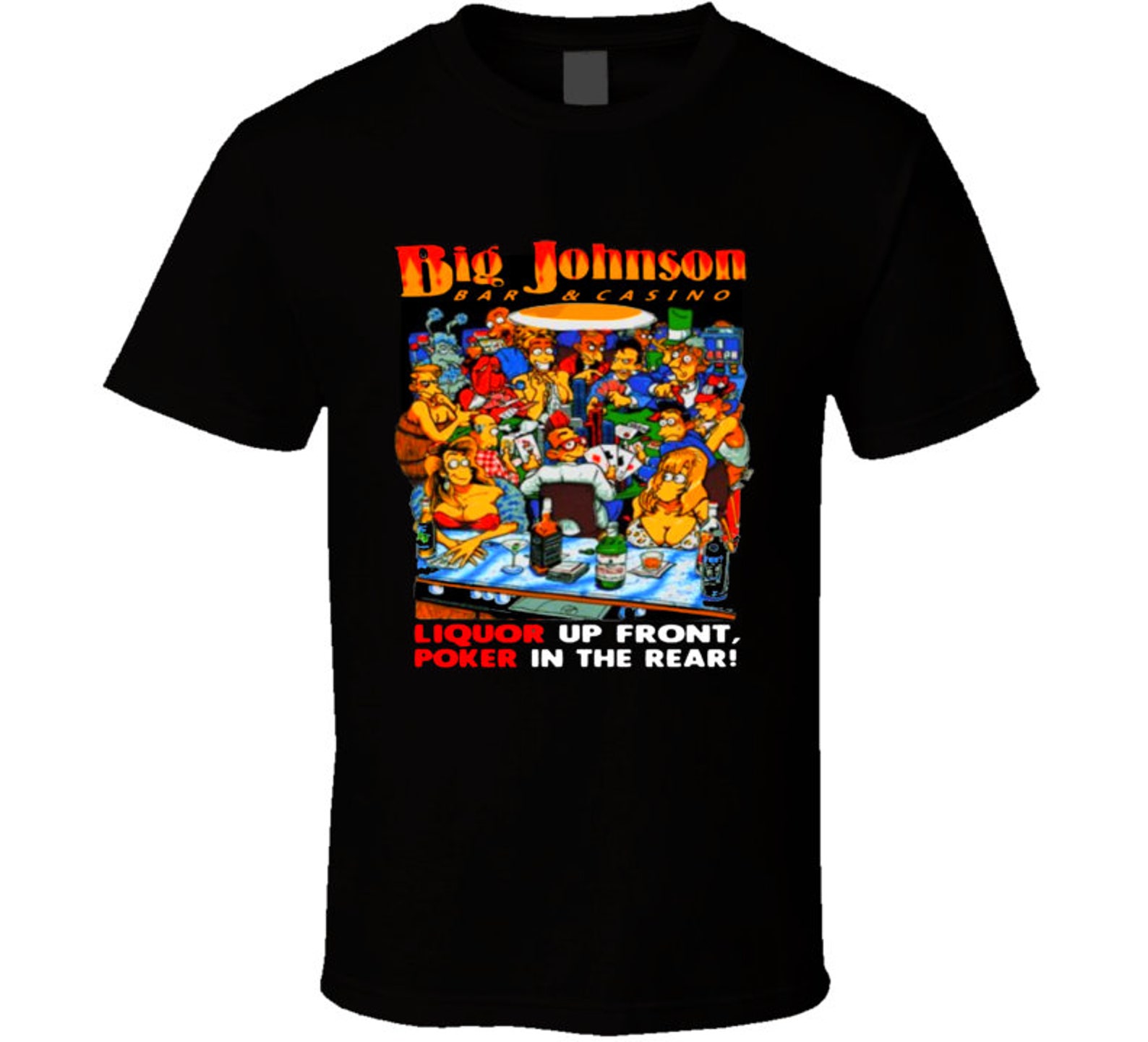 Big Johnson Liquor up Front T Shirt Etsy