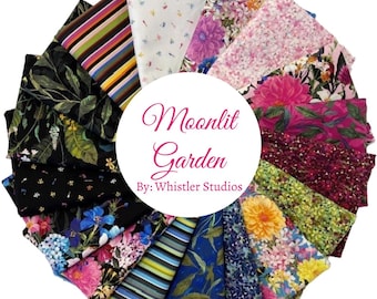 Midnight Blooms - 17 Fat Quarter Bundle by Whistler Studios for Windham Fabric