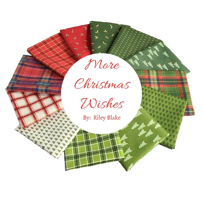 More Christmas Wishes - 12 Fat Quarter Bundle by Riley Blake Designs - Etsy