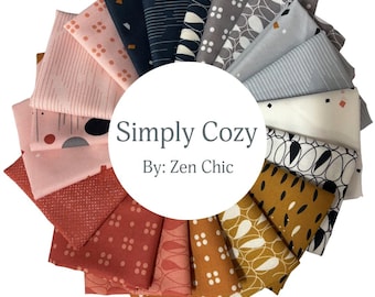 Simply Cozy - 19 Fat Quarter Bundle by Zen Chic for Moda Fabrics