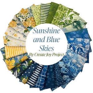 Sunshine and Blue Skies - 24 Fat Quarter Bundle by Create Joy Project for Moda Fabrics