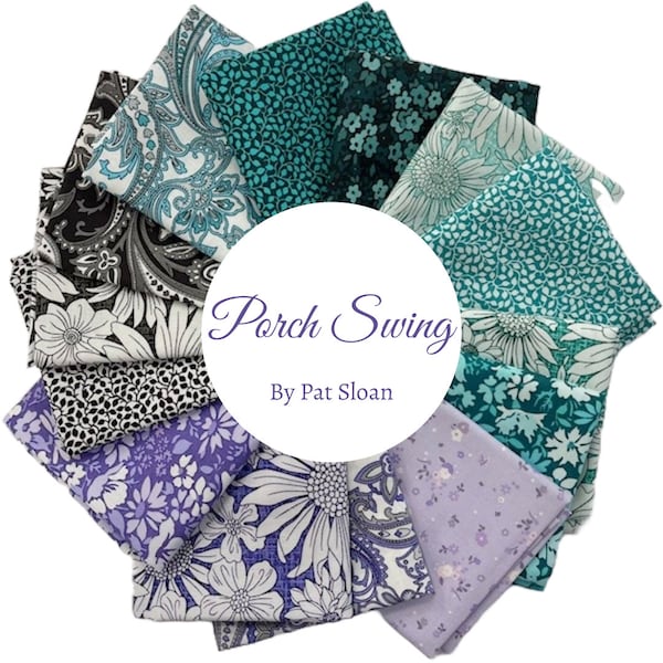 Porch Swing 14 Fat Quarter Bundle - by Pat Sloan for Benartex Fabrics