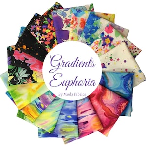 Gradients Euphoria - 16 Piece Fat Quarter Bundle by Moda Fabrics