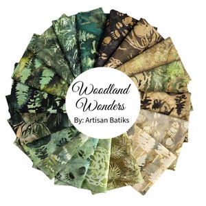 Woodland Wonders Batiks - 18 Fat Quarter Bundle by Artisan Batiks for Robert Kaufman