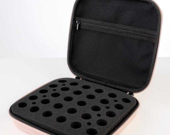 ピンク エッセンシャルオイル キャリングケース、30本収納バッグ
