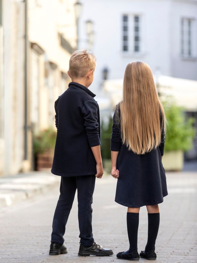 Back to school dress	uniform outfit	School uniforms	girls uniforms	School dress uniform	Blue school uniform	Blue girl dress	first day of school	Girl dress	2nd grade	girl back to school	first grade	save your time