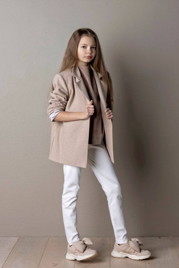 Short Wool Trench Spring Coat or Jacket for a Girl. - Etsy