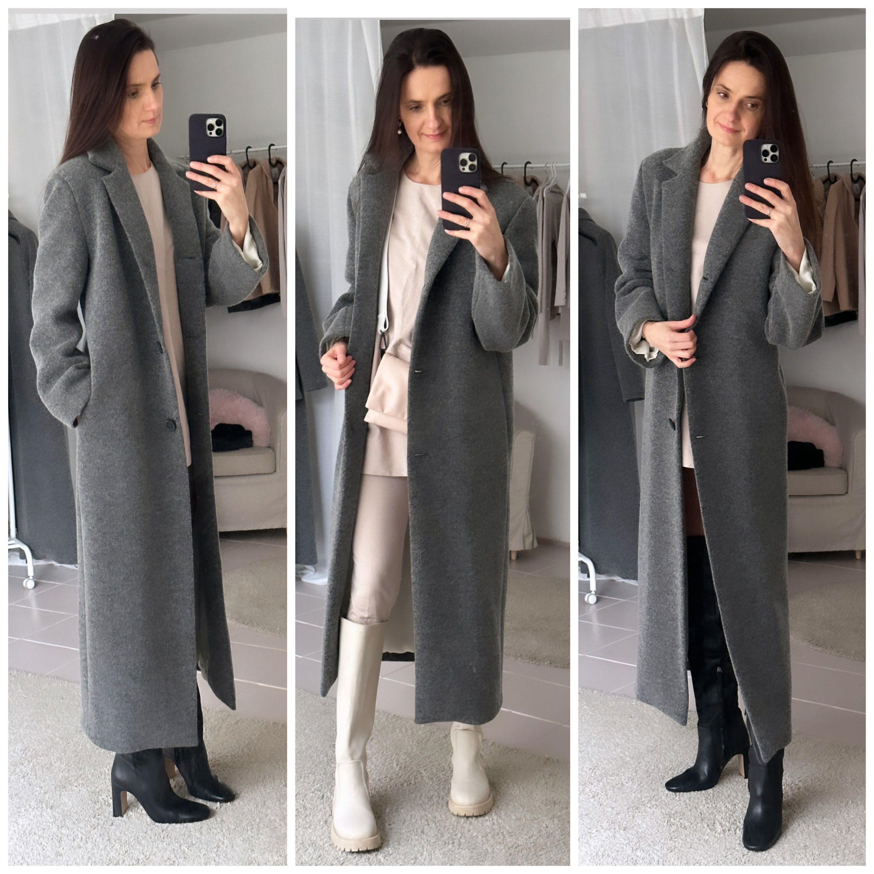 Maxi Long Spring Coats, Wool Outerwear, Front Buttons Coat, Winter Long Coat With Pockets, Plus Size Clothing, Loose, Gray Wool Trench Coat - Etsy Maxi Long Spring Coats, Wool Outerwear, Front Buttons Coat, Winter Long Coat With Pockets, Plus Size Clothing, Loose, Gray Wool Trench Coat - Etsy