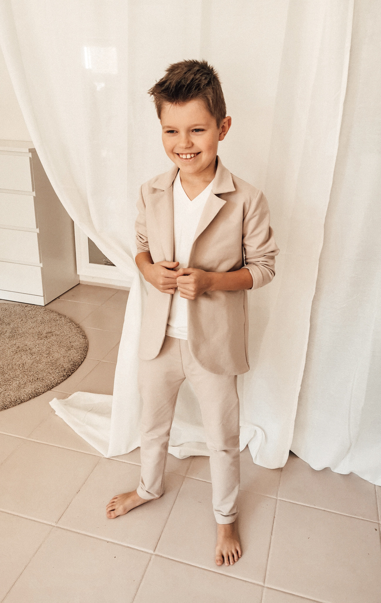 Costume garçon beige, tenue de cérémonie garçon - Formybabylove