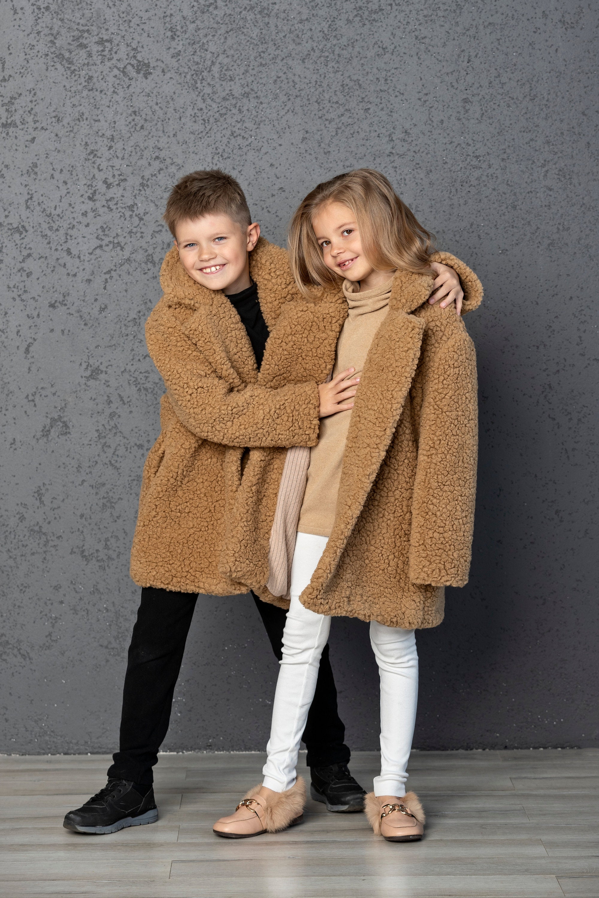 Mädchen Fellmantel Winterjacke - Kuschelige Teddyjacke Mit Kapuze Für Kalte Tage