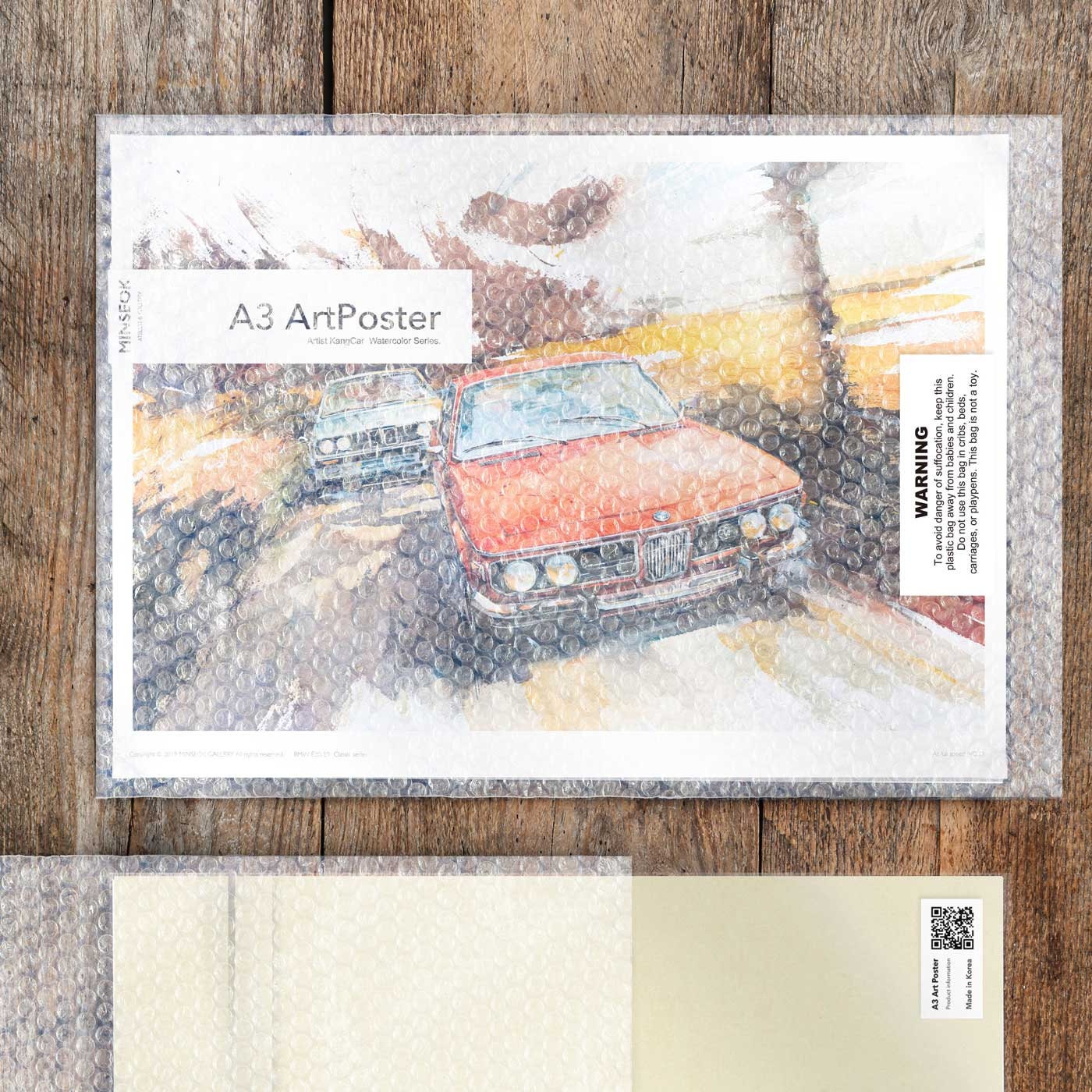 MINSEOK Watercolor Car Posters Room Decor | Premium A3 Art Old Car Print Pictures Perfect Car Wall Art Gift Dynamic Rally Sports Cars