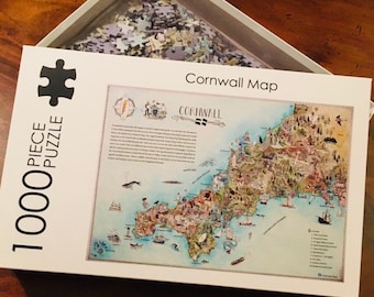 Quebra-cabeça Mapa da Cornualha com 1.000 peças