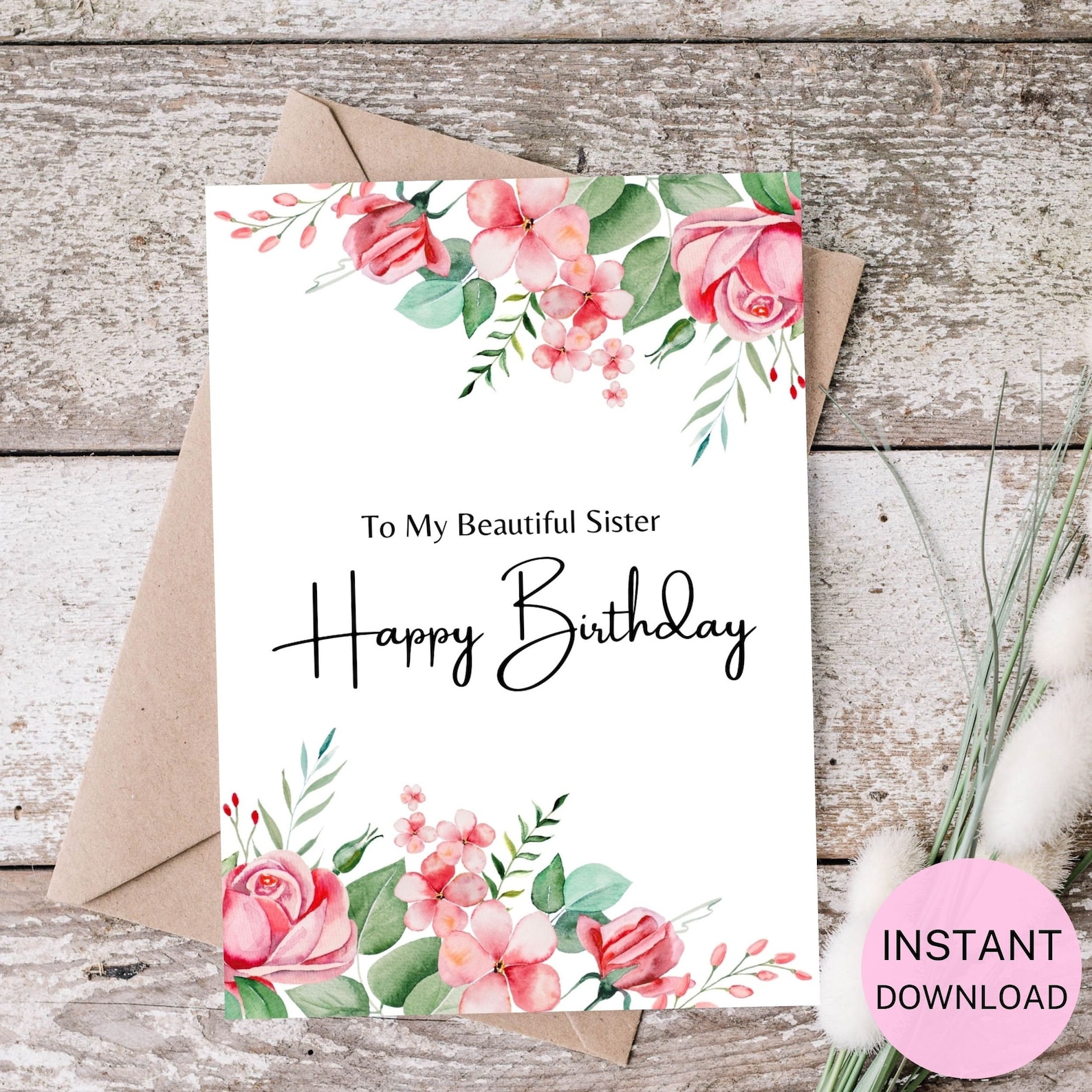 printable happy birthday sister card sister birthday