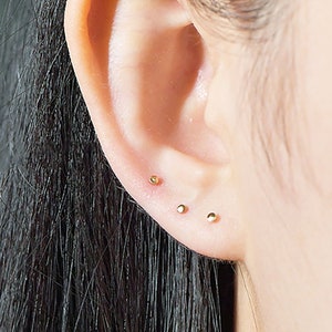 Tiny Stud Earrings - Tiny Dot Studs - Small Stud Earring - Tiny Gold studs earrings -  14K Gold Filled - Hypoallergenic