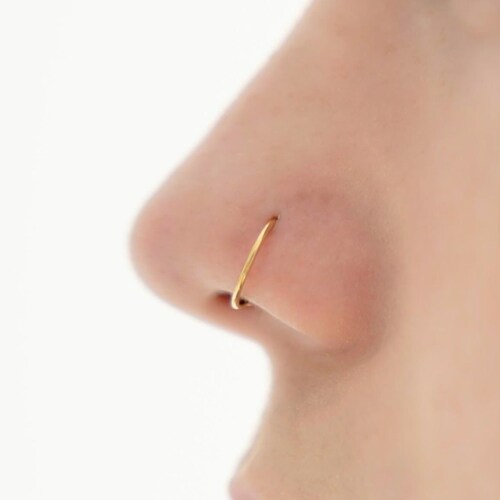20g 14k Gold Filled Seamless Nose Hoop Ring. 6mm 7mm 8mm 9mm Etsy