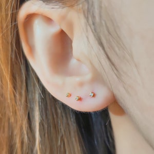 Small Stone Studs Etsy UK