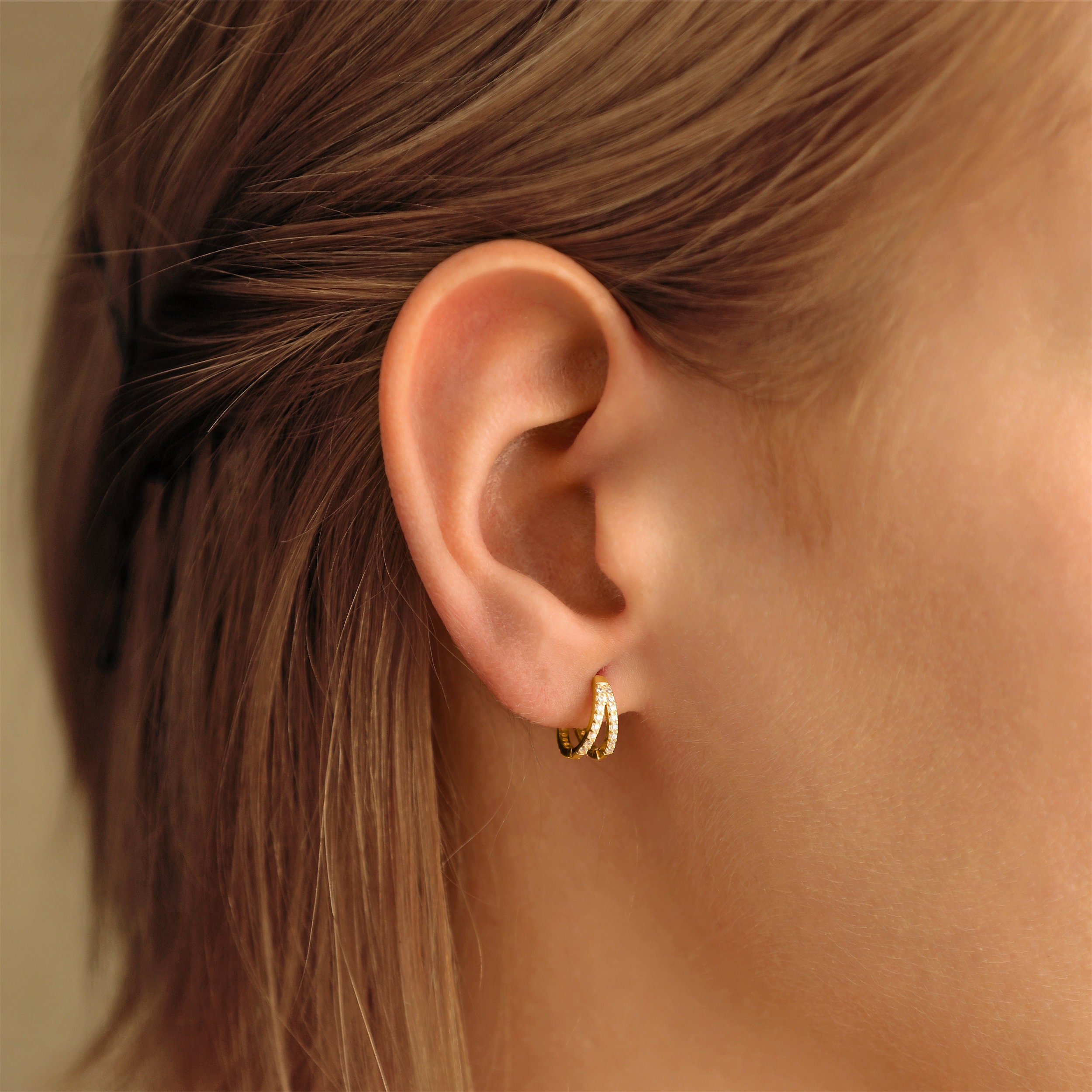 Bulk price £10, sample £40 - Hoop Earrings 18K Gold Plated – Kiirsh