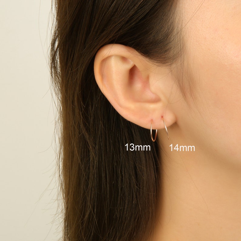 Small Cartilage Hoop Earrings Helix Earrings Gold Cartilage Etsy