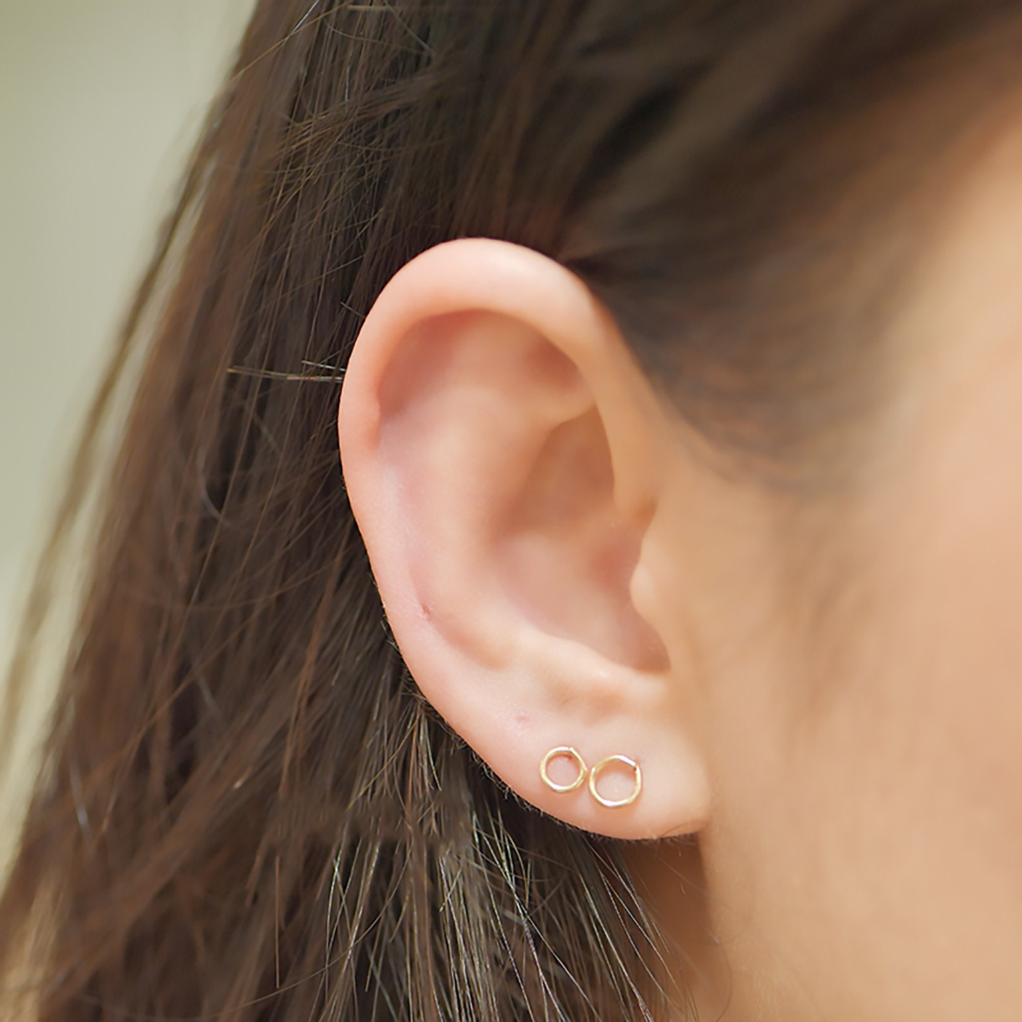 Small 14k shop gold stud earrings