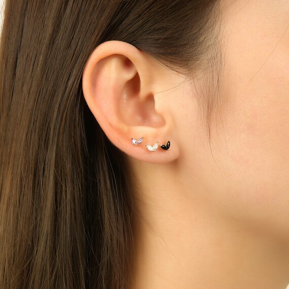 Tania double hole gold earrings | Midi34 | | Simons