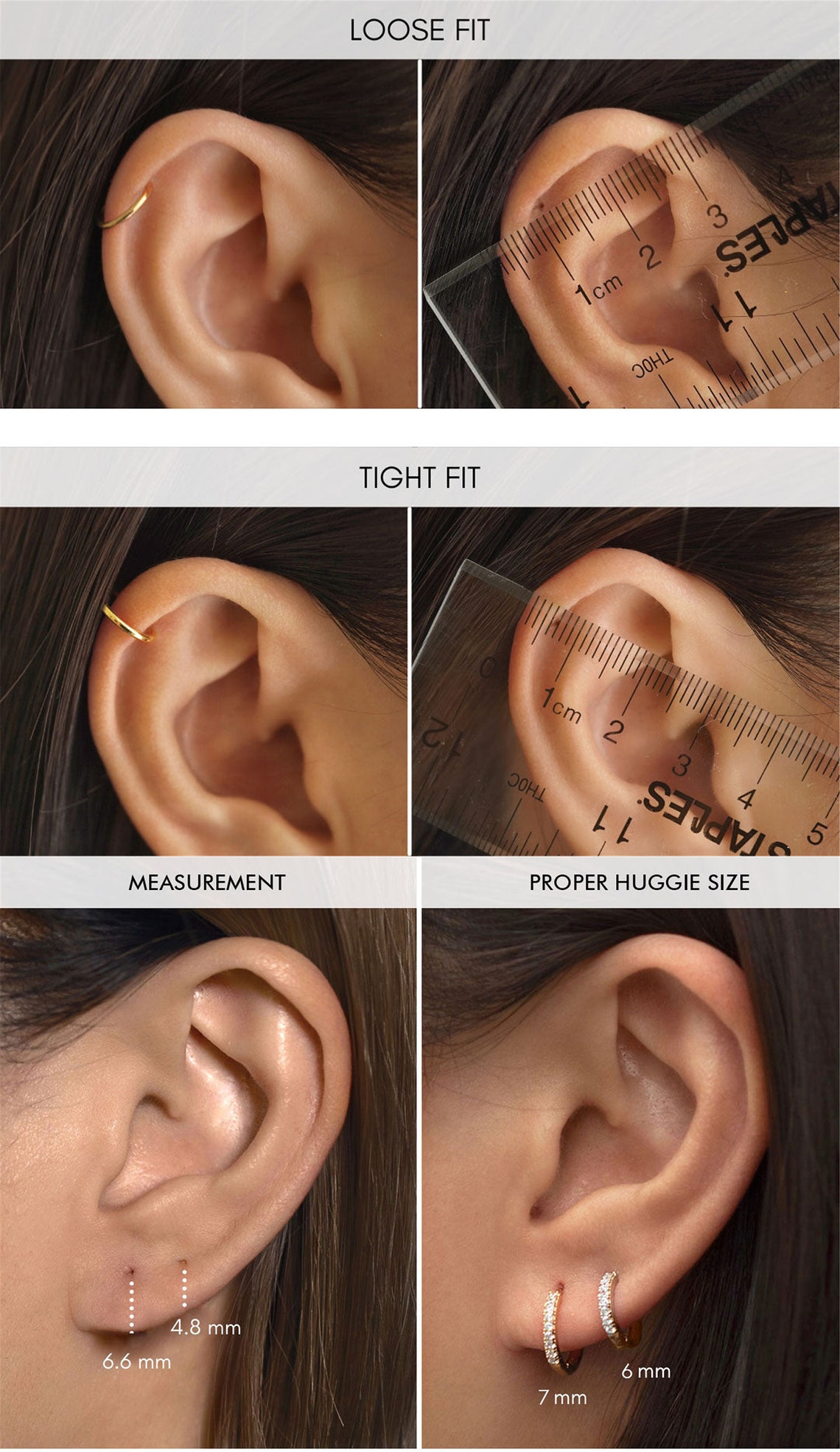 Gold Huggie Hoop Earrings Huggie Earrings in Sterling Silver Etsy