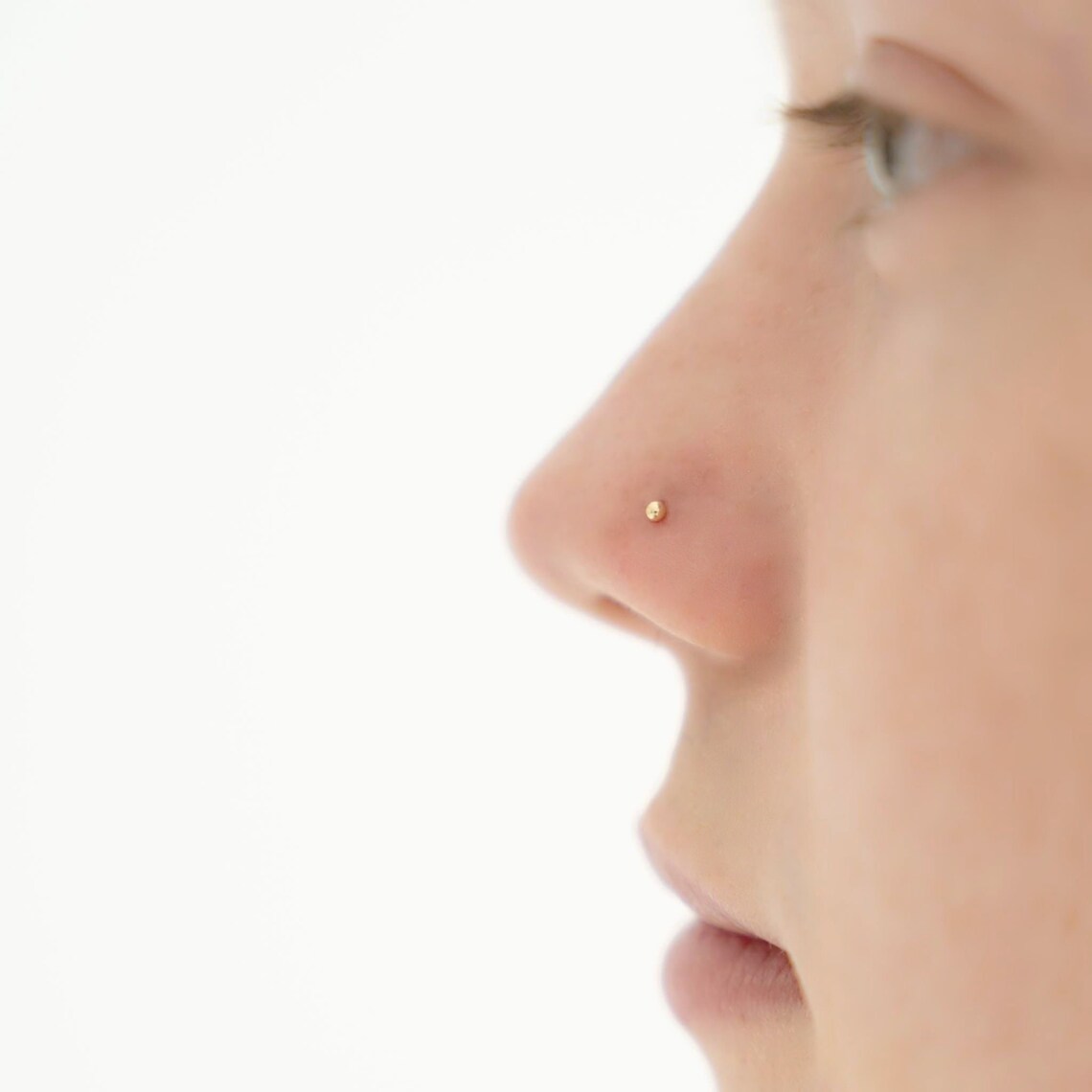 Gold Nose Stud Nose Ring Stud Ball Nose Stud Gold Nose Etsy