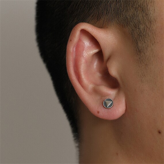 Mens small shop diamond stud earrings